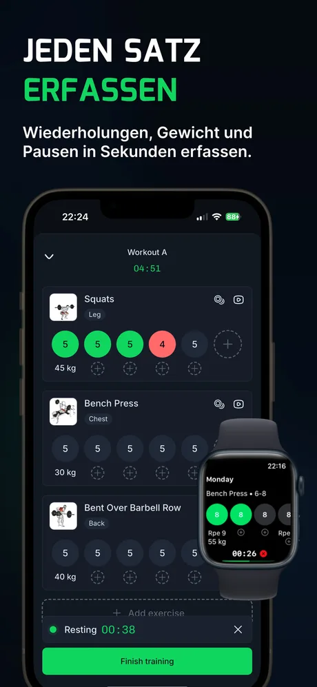 WLog: Gym & Trainingstagebuch app screenshot