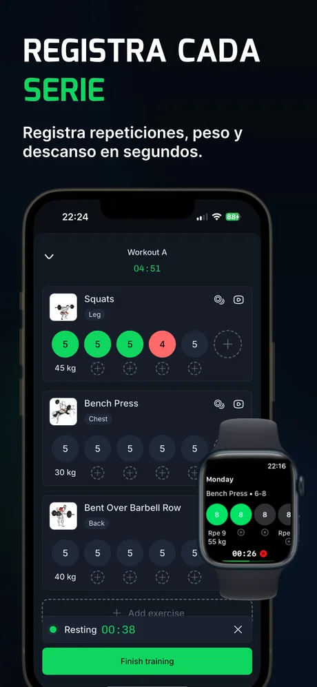 WLog: Rutina Gym y Ejercicio app screenshot